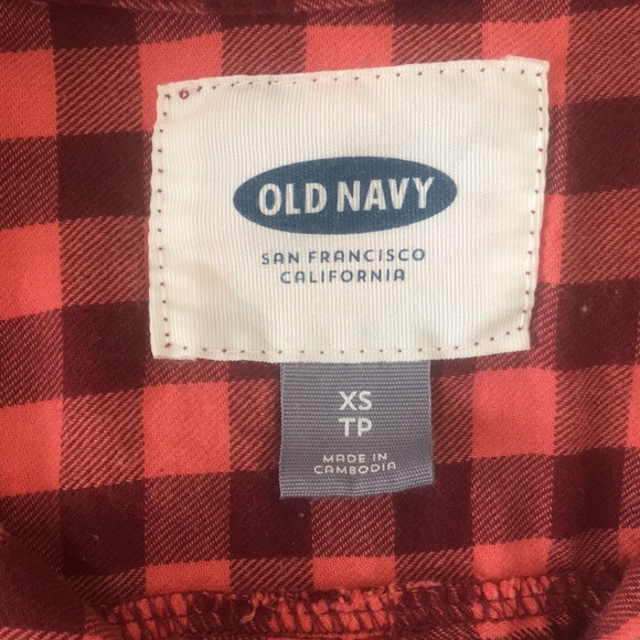 Coral Checkered Flannel Button Down - Picture 3 of 3